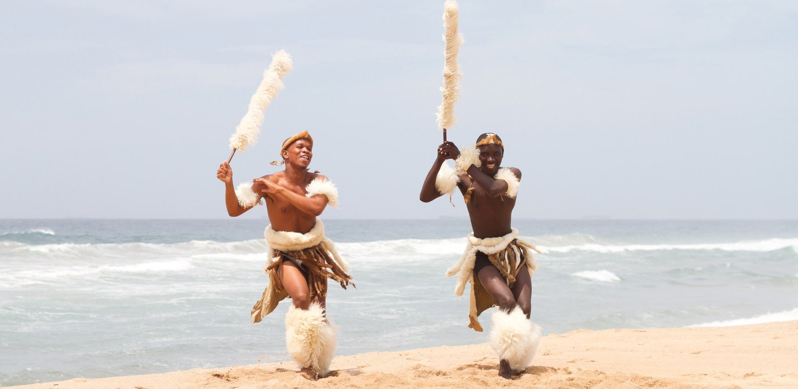 Zulu dancers perform on the beaches of the Dolphin Coast.